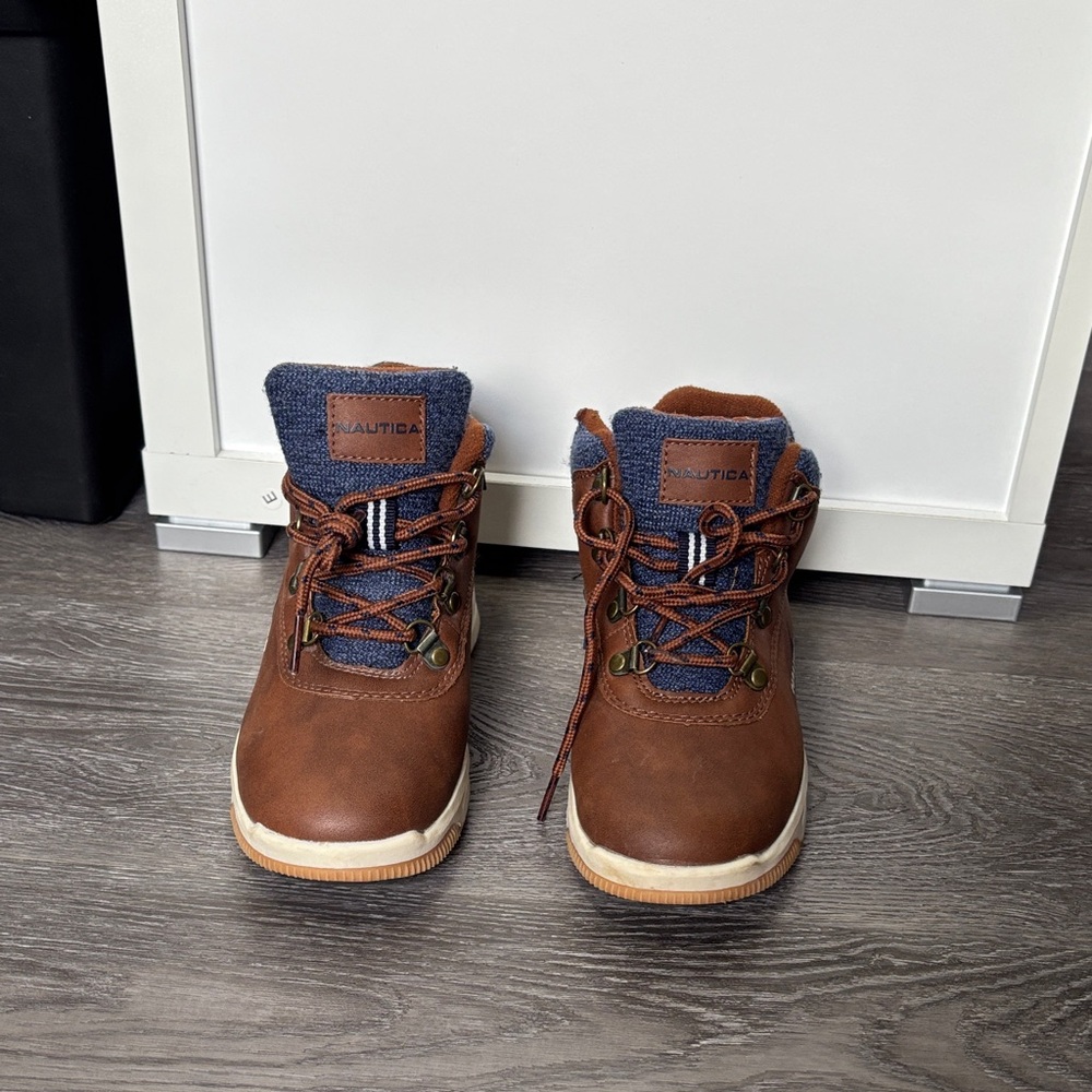 Nautica Kids Brown and Blue Boots